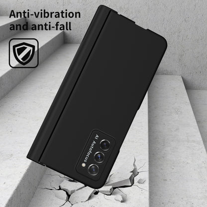 For Samsung Galaxy Z Fold2 5G Macaron Hinge Phone Case with Stylus Pen Fold Edition & Protective Film(Black) - Galaxy Phone Cases by buy2fix | Online Shopping UK | buy2fix