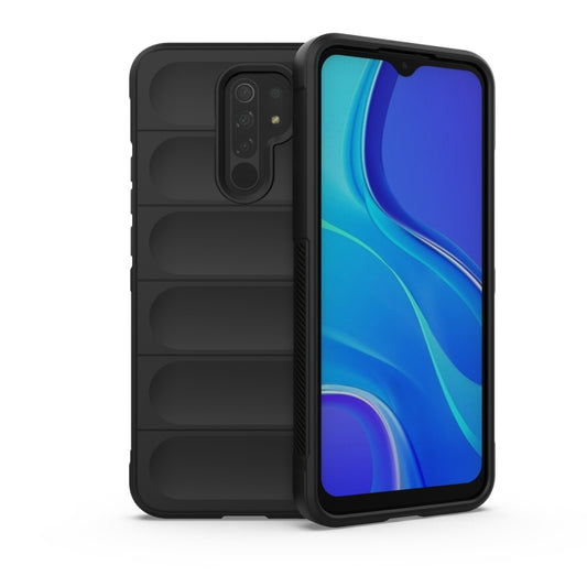 For Xiaomi Redmi 9 Magic Shield TPU + Flannel Phone Case (Black) - Xiaomi Cases by buy2fix | Online Shopping UK | buy2fix