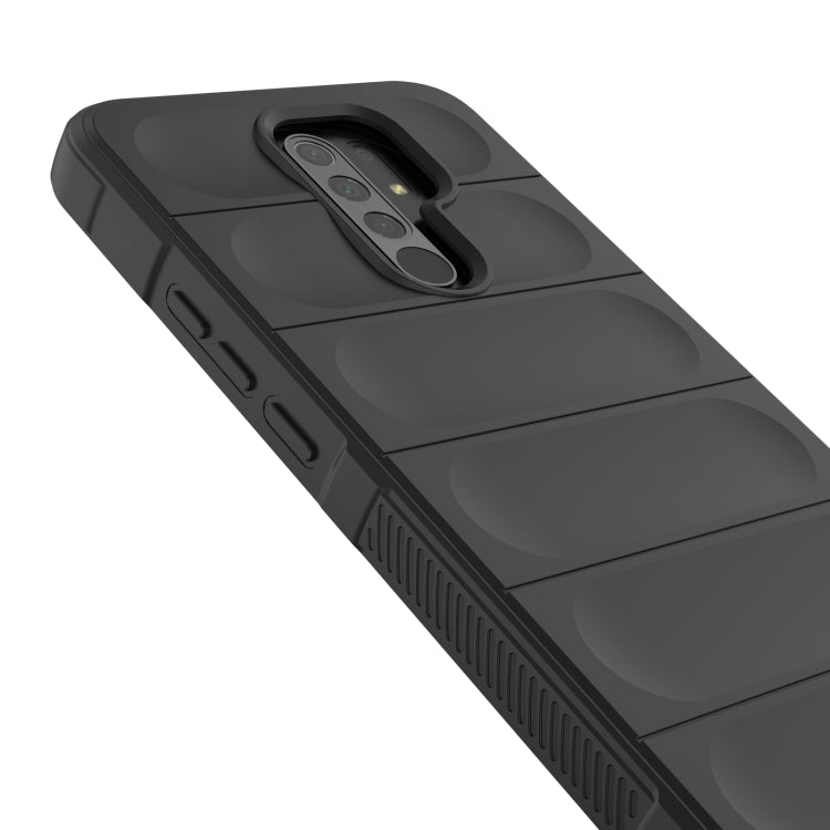 For Xiaomi Redmi 9 Magic Shield TPU + Flannel Phone Case (Black) - Xiaomi Cases by buy2fix | Online Shopping UK | buy2fix