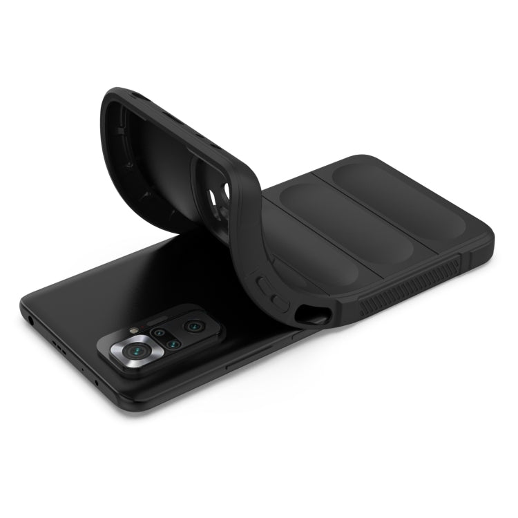 For Xiaomi Redmi Note 10 Pro 4G Magic Shield TPU + Flannel Phone Case(Dark Grey) by buy2fix