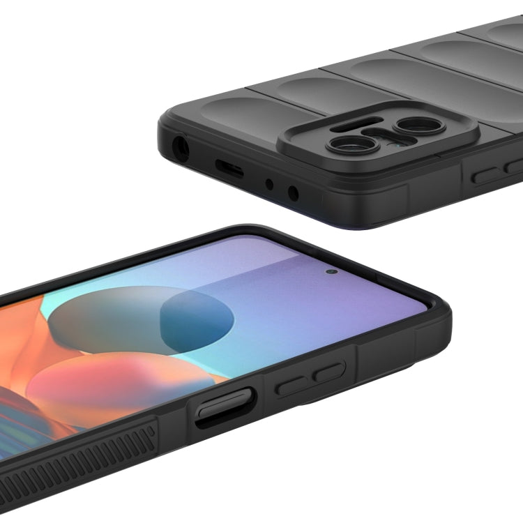 For Xiaomi Redmi Note 10 Pro 4G Magic Shield TPU + Flannel Phone Case(Dark Grey) by buy2fix