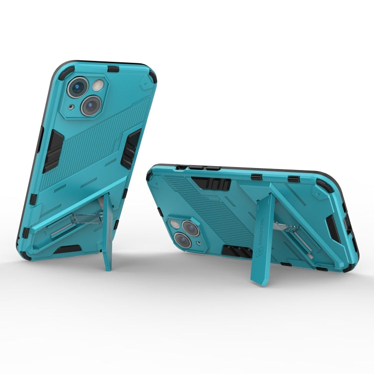 For iPhone 14 Punk Armor 2 in 1 PC + TPU Phone Case (Blue) by buy2fix