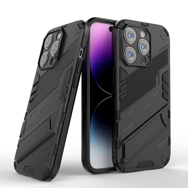 For iPhone 14 Pro Punk Armor 2 in 1 PC + TPU Phone Case(Black) by buy2fix