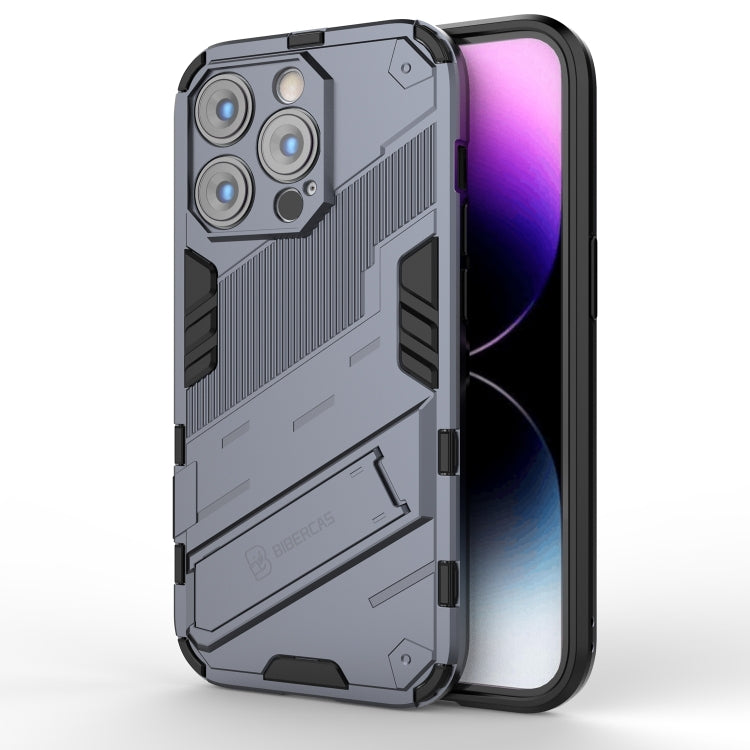 For iPhone 14 Pro Punk Armor 2 in 1 PC + TPU Phone Case(Grey) by buy2fix