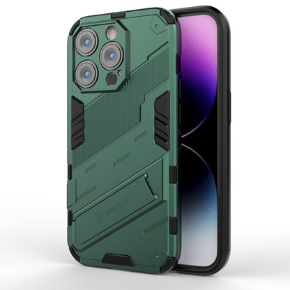 For iPhone 14 Pro Punk Armor 2 in 1 PC + TPU Phone Case(Green) by buy2fix