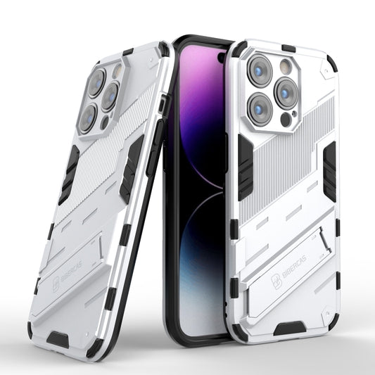 For iPhone 14 Pro Punk Armor 2 in 1 PC + TPU Phone Case(White) by buy2fix