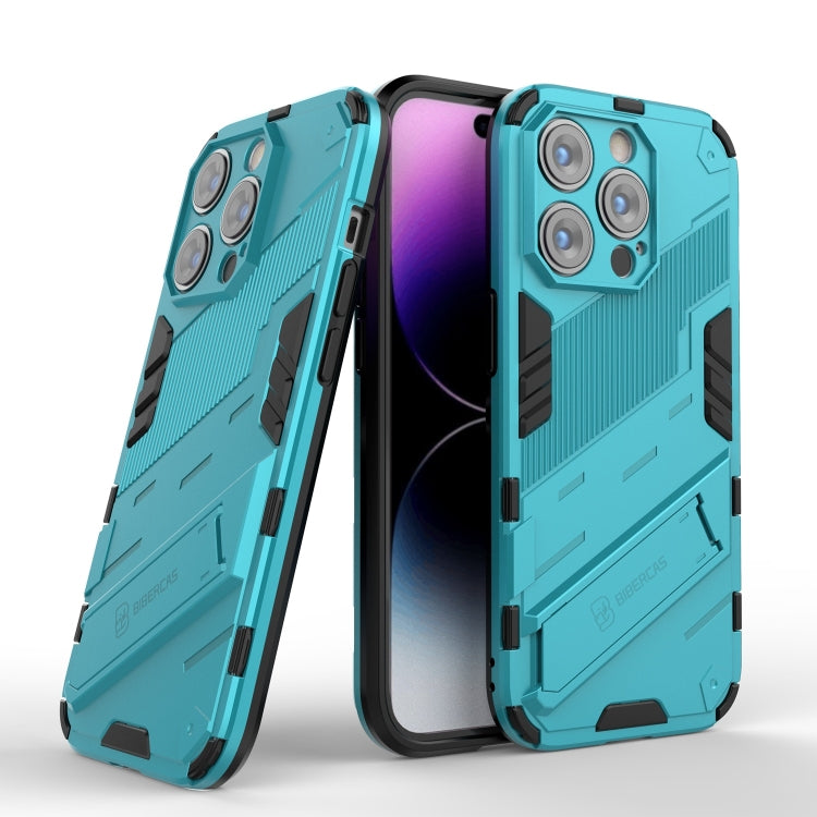 For iPhone 14 Pro Punk Armor 2 in 1 PC + TPU Phone Case(Blue) by buy2fix