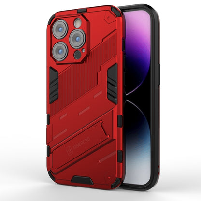 For iPhone 14 Pro Max Punk Armor 2 in 1 PC + TPU Phone Case (Red) by buy2fix