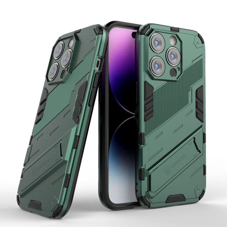 For iPhone 14 Pro Max Punk Armor 2 in 1 PC + TPU Phone Case (Green) by buy2fix