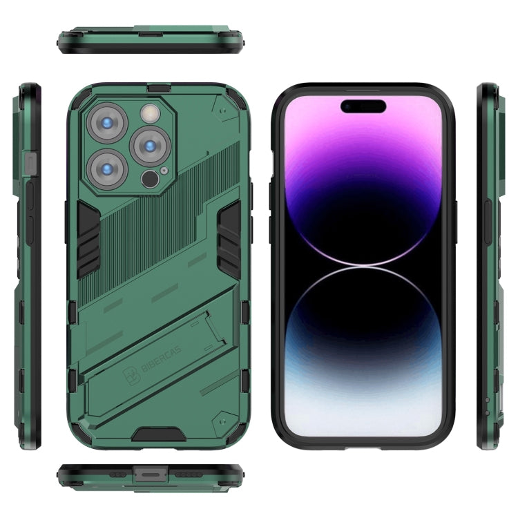 For iPhone 14 Pro Max Punk Armor 2 in 1 PC + TPU Phone Case (Green) by buy2fix