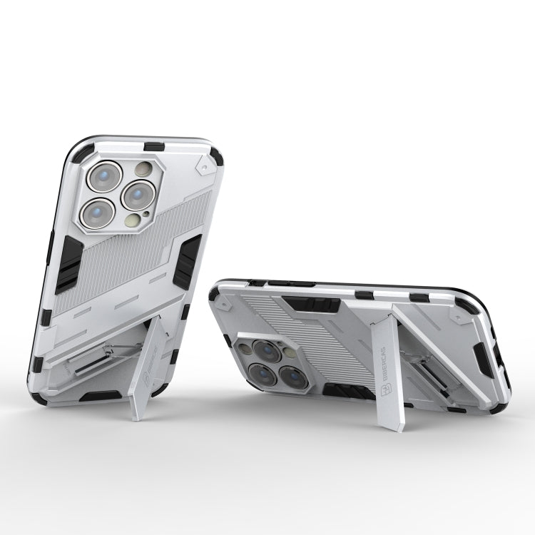 For iPhone 14 Pro Max Punk Armor 2 in 1 PC + TPU Phone Case (White) by buy2fix