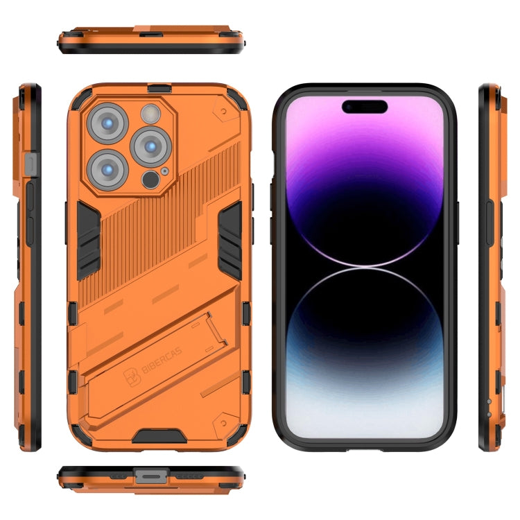 For iPhone 14 Pro Max Punk Armor 2 in 1 PC + TPU Phone Case (Orange) by buy2fix