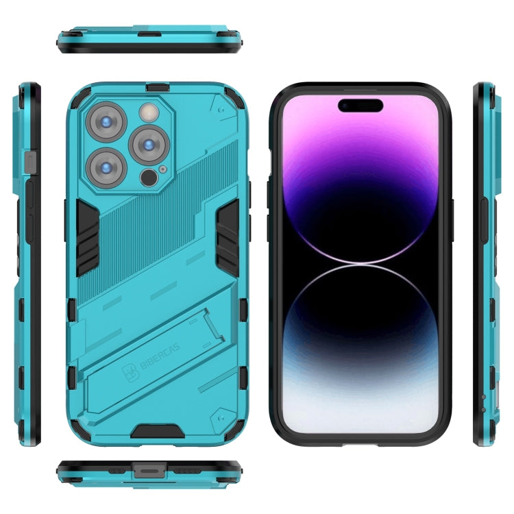 For iPhone 14 Pro Max Punk Armor 2 in 1 PC + TPU Phone Case (Blue) by buy2fix