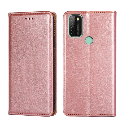 For Blackview A70 Gloss Oil Solid Color Magnetic Leather Phone Case(Rose Gold) - More Brand by buy2fix | Online Shopping UK | buy2fix