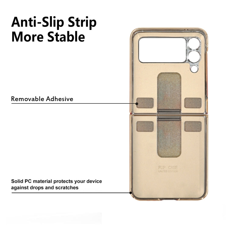 For Samsung Galaxy Z Flip3 5G Ring Buckle Diamond Phone Case with Holder(Silver) - Galaxy Phone Cases by buy2fix | Online Shopping UK | buy2fix