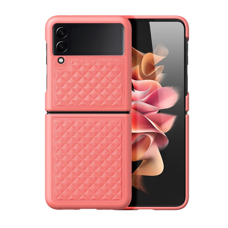 For Samsung Galaxy Z Flip3 5G DUX DUCIS Venice Series Shockproof Genuine Leather Phone Case(Pink) - Galaxy Phone Cases by DUX DUCIS | Online Shopping UK | buy2fix