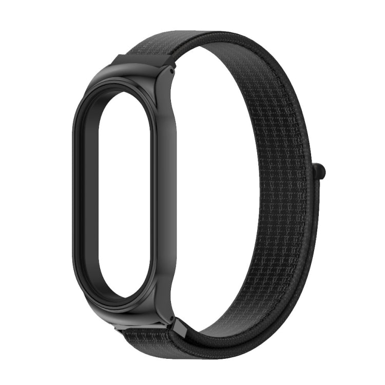 For Xiaomi Mi Band 7 / 7 NFC MIJOBS CS Stainless Steel Case Nylon Watch Band(Black) - Watch Bands by MIJOBS | Online Shopping UK | buy2fix