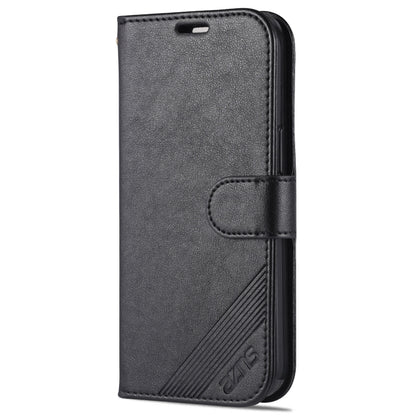 For iPhone 14 AZNS Sheepskin Texture Horizontal Flip Leather Case (Black) - iPhone 14 Cases by AZNS | Online Shopping UK | buy2fix