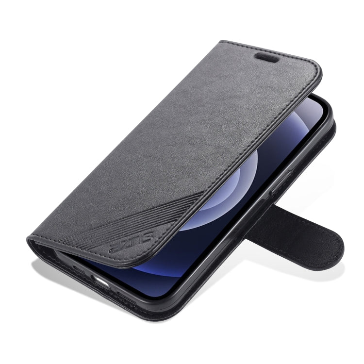 For iPhone 14 AZNS Sheepskin Texture Horizontal Flip Leather Case (Black) - iPhone 14 Cases by AZNS | Online Shopping UK | buy2fix