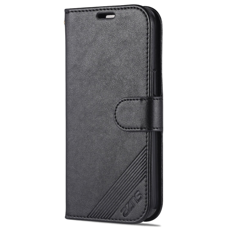 For iPhone 14 Plus AZNS Sheepskin Texture Horizontal Flip Leather Case (Black) - iPhone 14 Plus Cases by AZNS | Online Shopping UK | buy2fix