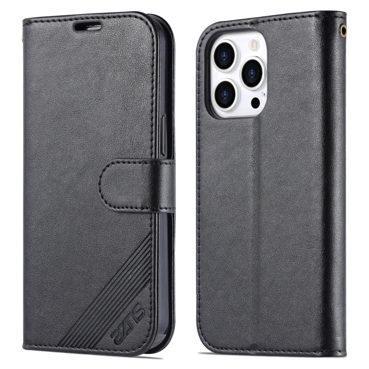 For iPhone 14 Pro Max AZNS Sheepskin Texture Horizontal Flip Leather Case (Black) - iPhone 14 Pro Max Cases by AZNS | Online Shopping UK | buy2fix