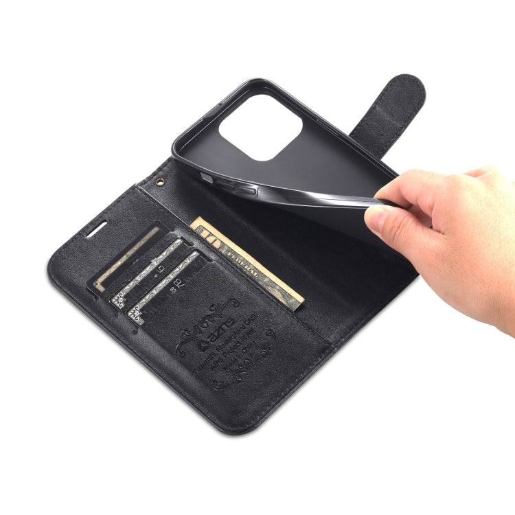 For iPhone 14 Pro Max AZNS Sheepskin Texture Horizontal Flip Leather Case (Black) - iPhone 14 Pro Max Cases by AZNS | Online Shopping UK | buy2fix