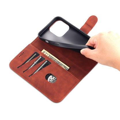 For iPhone 14 Pro Max AZNS Skin Feel Calf Texture Horizontal Flip Leather Case (Brown) - iPhone 14 Pro Max Cases by AZNS | Online Shopping UK | buy2fix