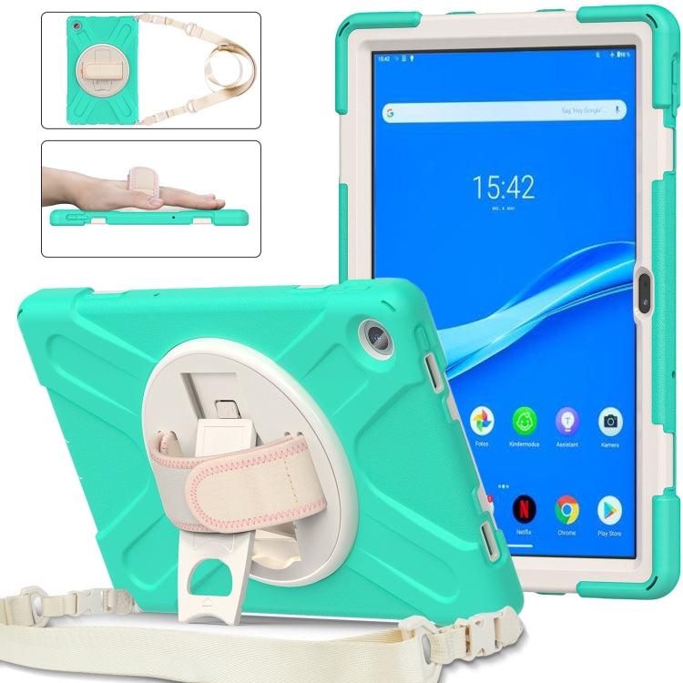 For Lenovo Tab M10 Plus 10.6 3rd Gen 2022 Silicone + PC Protective Tablet Case(Mint Green) - Lenovo by buy2fix | Online Shopping UK | buy2fix