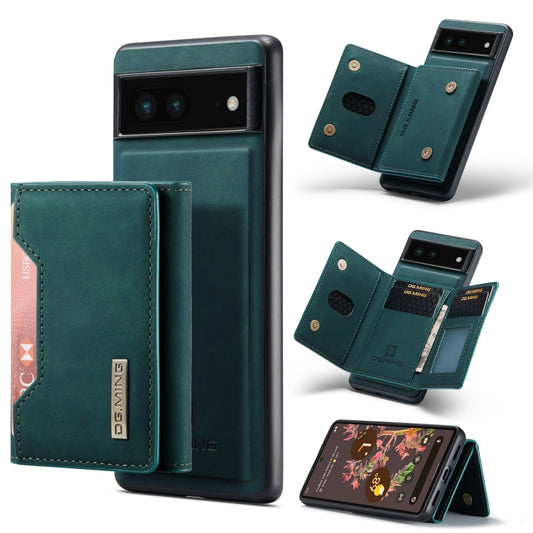 For Google Pixel 7 5G DG.MING M2 Series 3-Fold Multi Card Bag Phone Case(Green) - Google Cases by DG.MING | Online Shopping UK | buy2fix