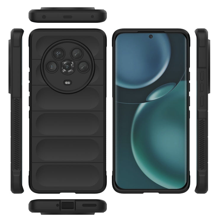 For Honor Magic4 Magic Shield TPU + Flannel Phone Case(Dark Grey) - Honor Cases by buy2fix | Online Shopping UK | buy2fix