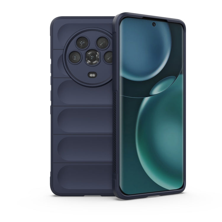 For Honor Magic4 Magic Shield TPU + Flannel Phone Case(Dark Blue) - Honor Cases by buy2fix | Online Shopping UK | buy2fix