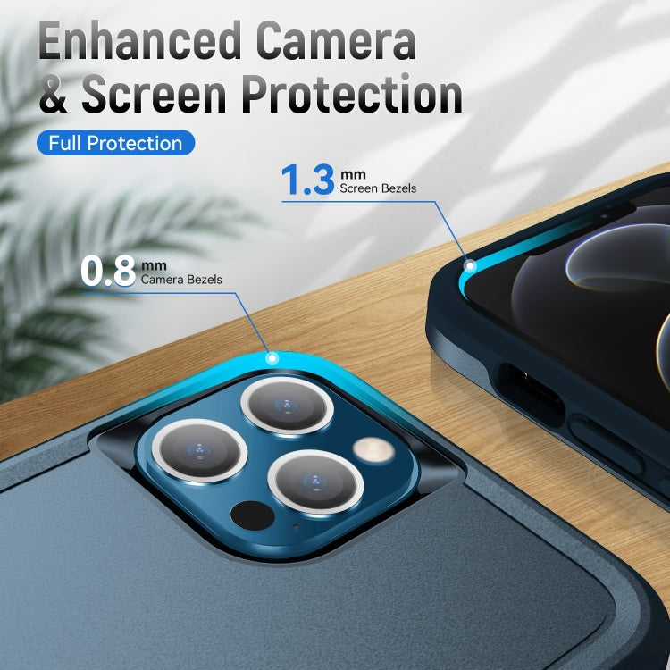 For iPhone 14 Pro Pioneer Armor Heavy Duty Shockproof Phone Case(Blue) by buy2fix