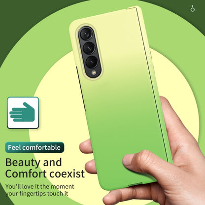 For Samsung Galaxy Z Fold4 Colorful Gradient Tempered Film Integrated Phone Case(Green) - Galaxy Phone Cases by buy2fix | Online Shopping UK | buy2fix