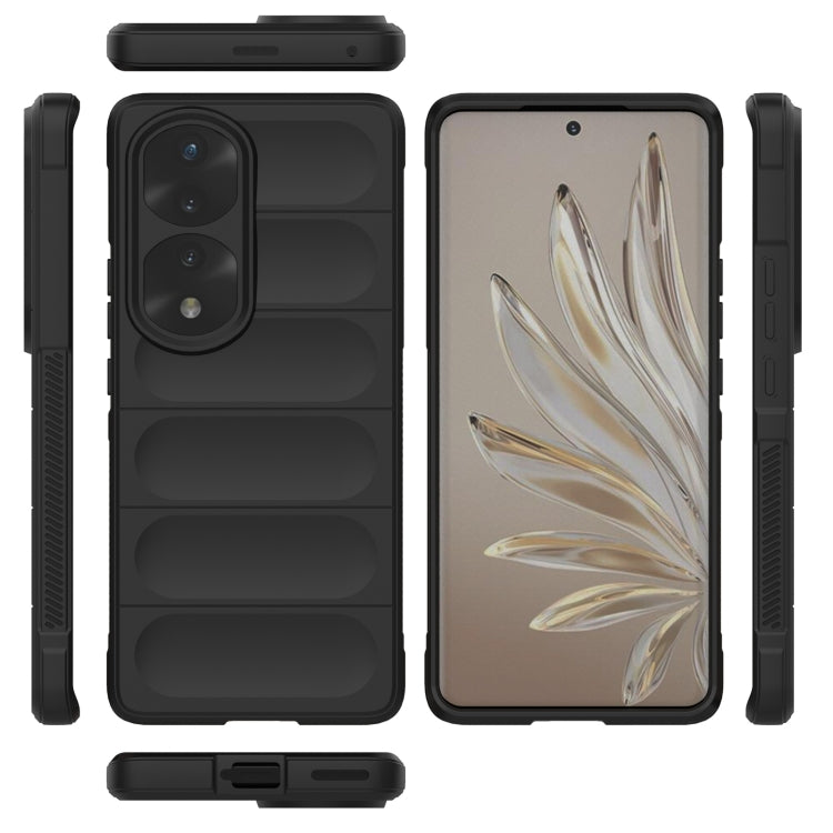 For Honor 70 Pro 5G Magic Shield TPU + Flannel Phone Case(Dark Grey) - Honor Cases by buy2fix | Online Shopping UK | buy2fix