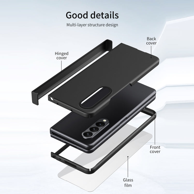 For Samsung Galaxy Z Fold4 Full Body Hinge Phone Case(Green) - Galaxy Phone Cases by buy2fix | Online Shopping UK | buy2fix