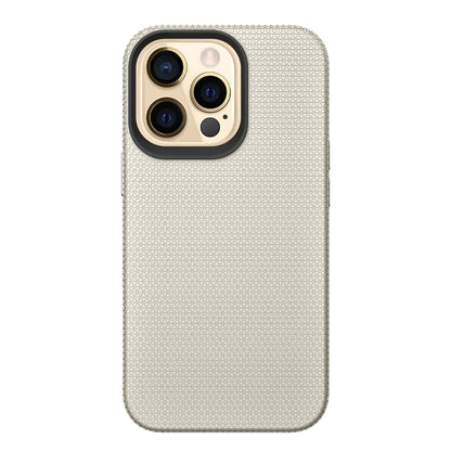 For iPhone 14 Pro Triangle Armor Texture Phone Case(Gold) by buy2fix