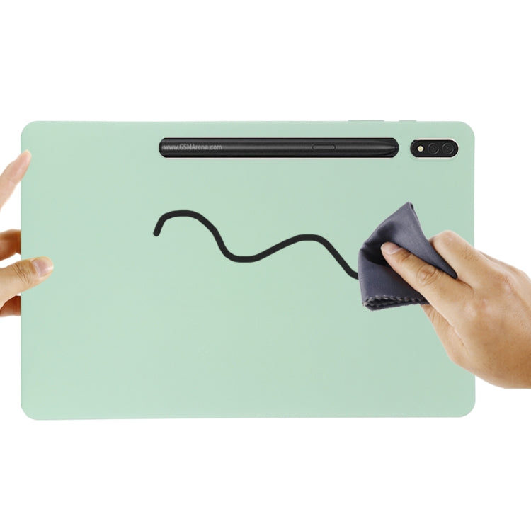 For Samsung Galaxy Tab S8+/Tab S7+/Tab S7 FE Pure Color Liquid Silicone Shockproof Full Coverage Tablet Case(Green) by buy2fix