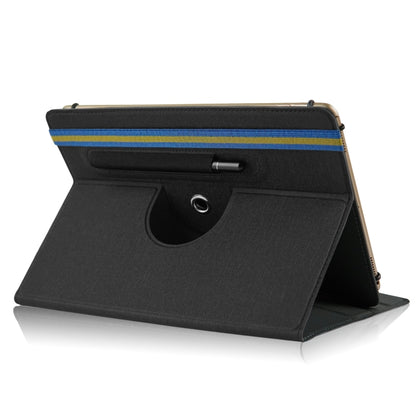 For 10 inch Cloth Texture 360 Rotation Horizontal Flip Universal Tablet PC Leather Case with Pen Slot(Black) - 10 - 11 inch by buy2fix | Online Shopping UK | buy2fix