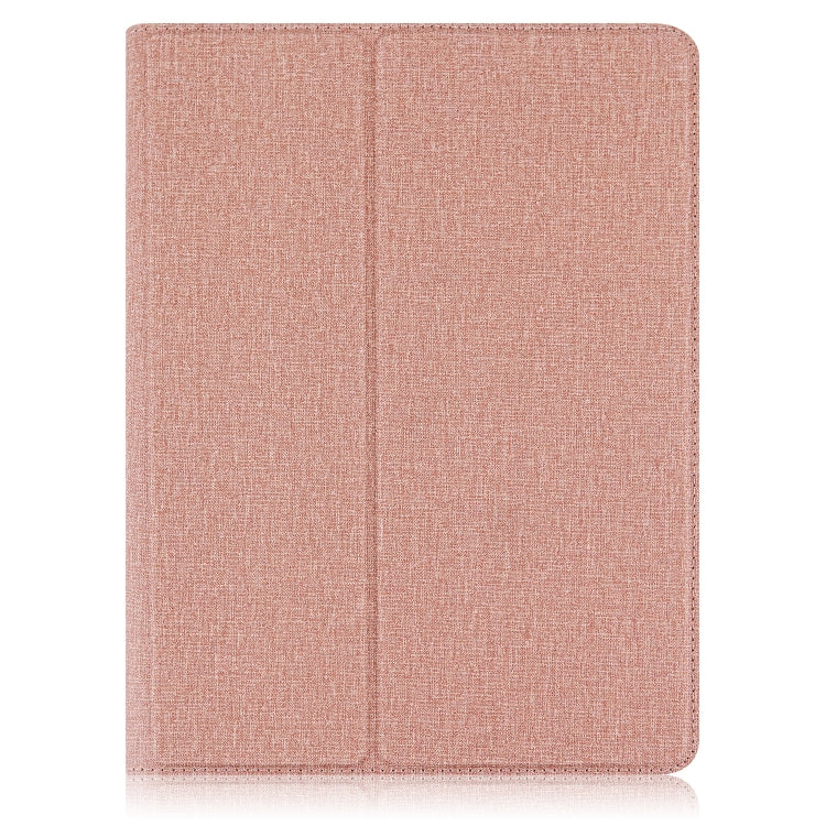For 10 inch Cloth Texture 360 Rotation Horizontal Flip Universal Tablet PC Leather Case with Pen Slot(Rose Gold) - 10 - 11 inch by buy2fix | Online Shopping UK | buy2fix