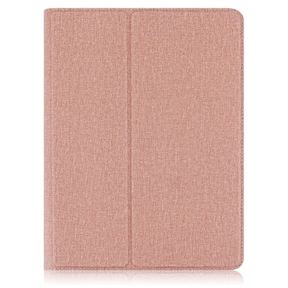 For 10 inch Cloth Texture 360 Rotation Horizontal Flip Universal Tablet PC Leather Case with Pen Slot(Rose Gold) - 10 - 11 inch by buy2fix | Online Shopping UK | buy2fix