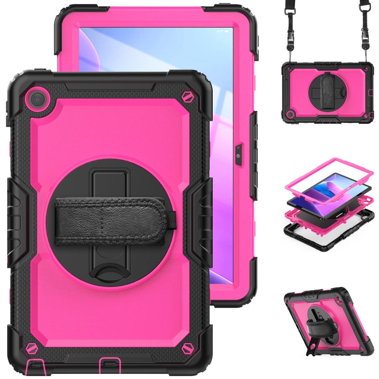 For Lenovo Tab M10 Plus 10.6 3rd Gen 2022 Silicone + PC Tablet Case(Rose Red + Black) - Lenovo by buy2fix | Online Shopping UK | buy2fix