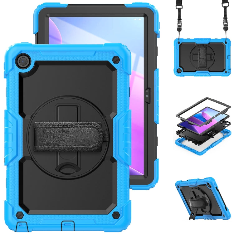 For Lenovo Tab M10 Plus 10.6 3rd Gen 2022 Silicone + PC Tablet Case(Black + Light Blue) - Lenovo by buy2fix | Online Shopping UK | buy2fix