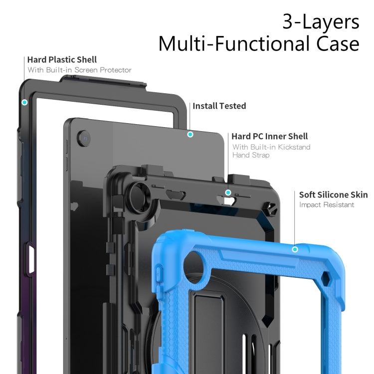 For Lenovo Tab M10 Plus 10.6 3rd Gen 2022 Silicone + PC Tablet Case(Black + Light Blue) - Lenovo by buy2fix | Online Shopping UK | buy2fix