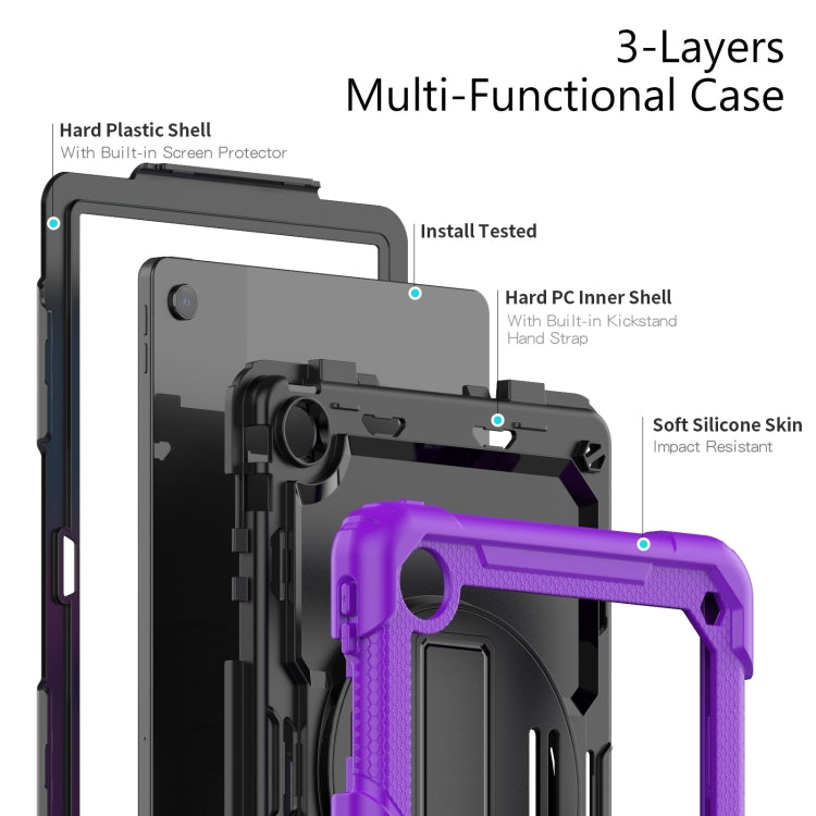 For Lenovo Tab M10 Plus 10.6 3rd Gen 2022 Silicone + PC Tablet Case(Black + Purple) - Lenovo by buy2fix | Online Shopping UK | buy2fix