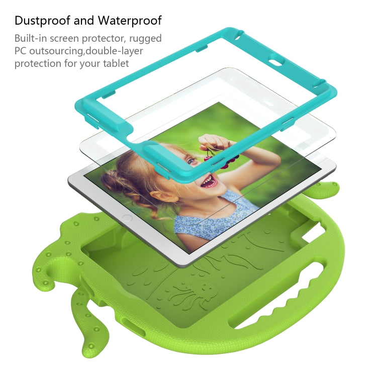 Octopus EVA Shockproof Tablet Case with Screen Film & Shoulder Strap For iPad mini 5 / 4 / 3 / 2 / 1(Grass Green) - iPad mini (2019) / mini 5 Cases by buy2fix | Online Shopping UK | buy2fix