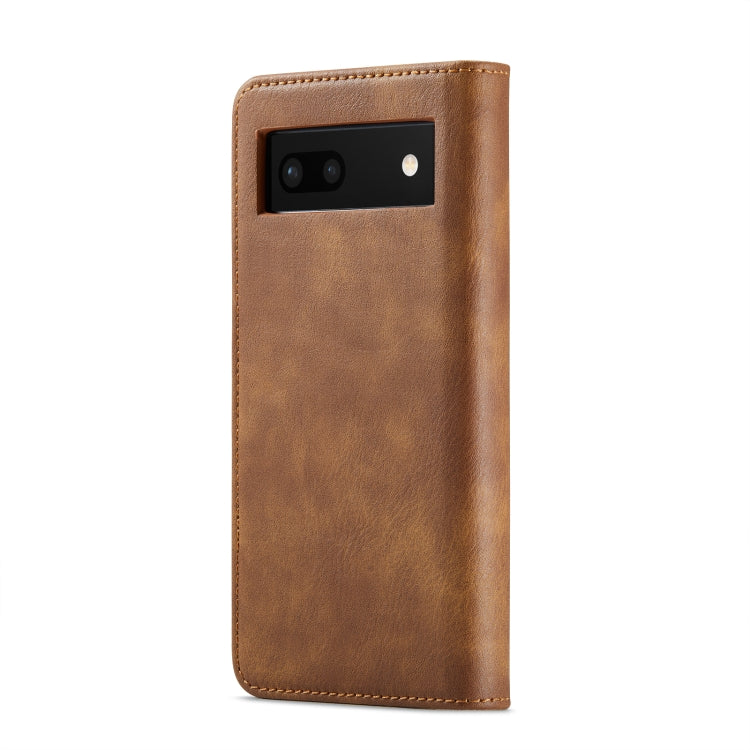 For Google Pixel 6A DG.MING Crazy Horse Texture Detachable Magnetic Leather Phone Case(Brown) by DG.MING