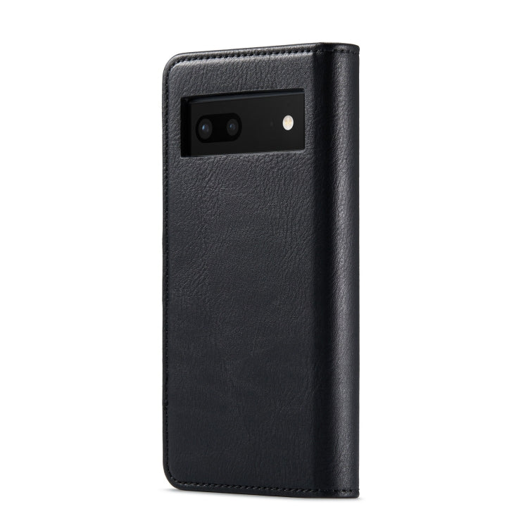 For Google Pixel 7 DG.MING Crazy Horse Texture Detachable Magnetic Leather Phone Case(Black) by DG.MING