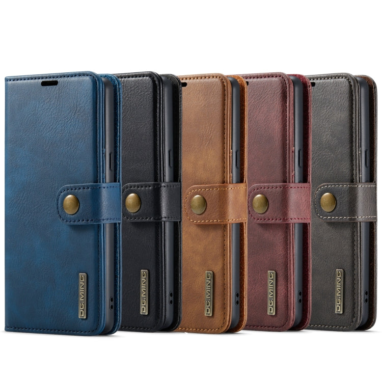 For Google Pixel 7 DG.MING Crazy Horse Texture Detachable Magnetic Leather Phone Case(Brown) by DG.MING