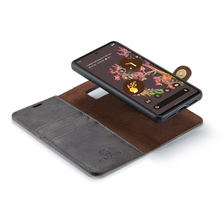 For Google Pixel 7 DG.MING Crazy Horse Texture Detachable Magnetic Leather Phone Case(Grey) by DG.MING