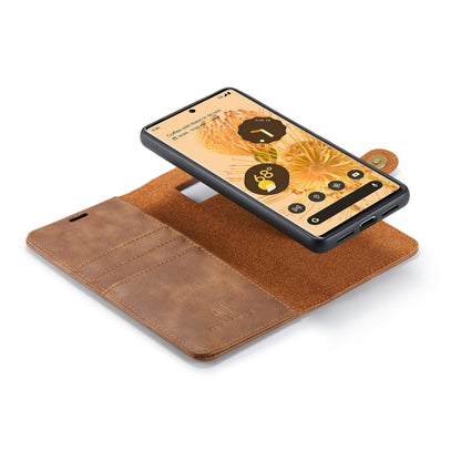For Google Pixel 7 Pro DG.MING Crazy Horse Texture Detachable Magnetic Leather Phone Case(Brown) by DG.MING